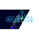 Неоновая glitch надпись для шапки канала или видео