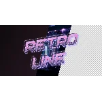 Неоновый 3д текст в ретро стиле для шапки канала