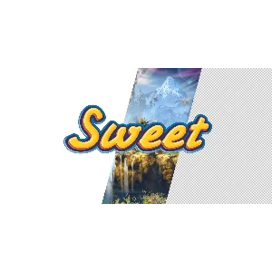 Прикольный текст с красивым эффектом Sweet для шапки