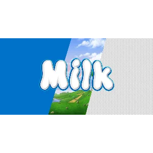 Воздушная надутая надпись в стиле капли сливок молока