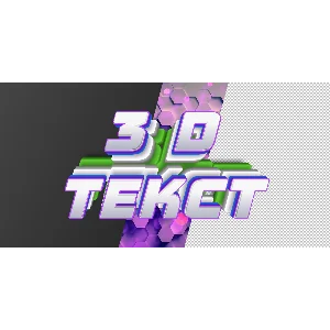 Объемный многослойный 3D текст с красивым эффектом