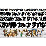 Кириллический шрифт граффити GFTOGraffityB