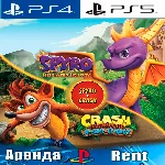 🎮Spyro + Crash Bandicoot (PS4/PS5/ENG) Аренда 🔰