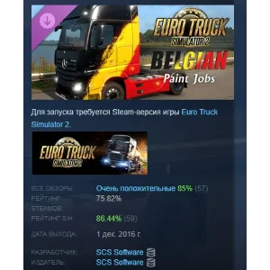 Euro Truck Simulator 2 - Belgian Paint Jobs Pack STEAM