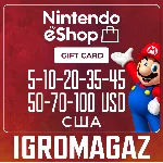 Карты Nintendo 5-10-20-35-50-70-100$ USD-Долларов🔵США