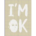 Дизайн машинной вышивки "Сайтама Im OK"