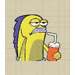 Дизайн машинной вышивки "Рыба"