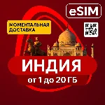 eSIM - Туристическая - Индия + Гоа | AIRALO