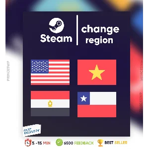 ✨СМЕНА РЕГИОНА СТИМ США/ЕГИПЕТ/ЧИЛИ/ВЬЕТНАМ (БЫСТРО)✔️