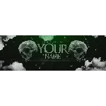 Psd-шаблон баннер (шапки) для Twitch Череп