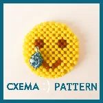 Схема для бисера: Смайл со слезой 🥲