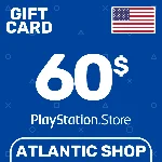⭐️Карта Пополнения PSN 60$ (USD) США
