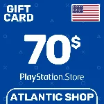 ⭐️Карта Пополнения PSN 70$ (USD) США