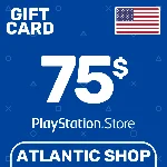 ⭐️Карта Пополнения PSN 75$ (USD) США