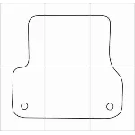 AUDI A7 Sportbaсk 2010-18 Лекала автоковриков, вектор