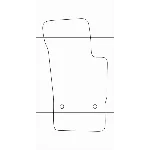 AUDI A1 2010-- (автомат 5дв) Лекала автоковриков вектор