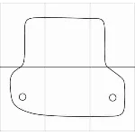 AUDI A3 Sportback 2004-- Лекала автоковриков, вектор