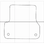 AUDI A6 2011-- Лекала автоковриков, векторные