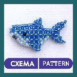 Схема для бисера: Акула 🦈 RU|EN