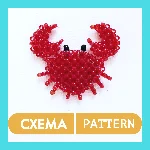 Схема для бисера: Краб 🦀 RU|EN