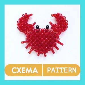 Схема для бисера: Краб 🦀 RU|EN