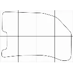 CHEVROLET AVEO 2003-2011 Лекала автоковриков, вектор