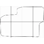 CHEVROLET CAPTIVA 2012-16 Лекала автоковриков, вектор