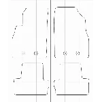 CHEVROLET Volt (2010-2015) Лекала автоковриков, вектор
