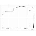 CHEVROLET СRUZE 2009-- Лекала автоковриков, вектор