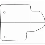 CITROEN C 5 2007-- Лекала автоковриков, вектор