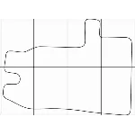 FORD TRANZIT 2008-- (3 mats) Лекала автоковриков