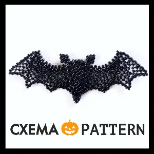 Схема для бисера: Летучая мышь 🦇 RU|EN