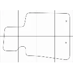 KIA QUORIS 2013-- Лекала автоковриков векторные