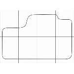 KIA SHUMA 2 2001-2004 Лекала автоковриков векторные