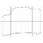 KIA SPECTRA 2006-16 Лекала автоковриков векторные