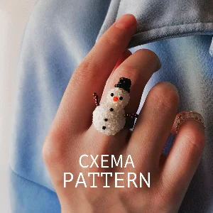 Схема для бисера: Снеговик ⛄️ RU|EN