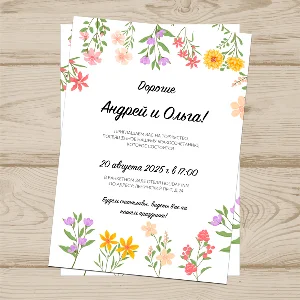 Приглашение на свадьбу  №503