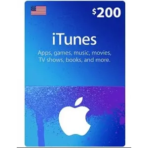 🟢ITunes Gift Card 200 USD (USA)🔑