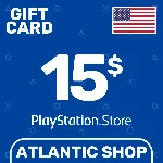 ⭐️Карта Пополнения PSN 15$ (USD) США