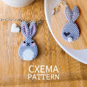Схема для бисера: Пасхальный кролик 🐰 RU|EN