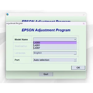 EPSON AdjProg Reset L4260 L4261 L4267