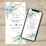 Электронное свадебное приглашение №E7