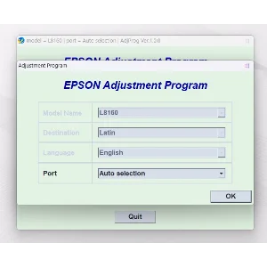 EPSON AdjProg Reset L8160