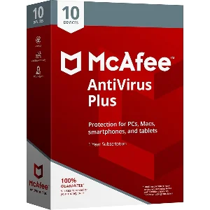 McAfee AntiVirus Plus 2023 (1 Year / 10 Devices)
