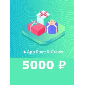 5000 руб AppStore iTunes подарочная карта пополненияRUR