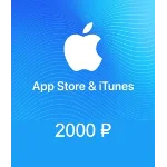 2000 руб AppStore iTunes подарочная карта пополненияRUR