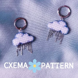 Схема для бисера: Облако 🌧️ RU|EN