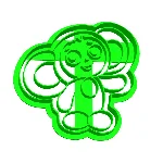 Вырубка для пряника "Чебурашка" высота 10 см