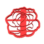 Вырубка для пряника "Роза" высота 10 см