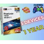 BКлюч Bitdefender Total Security для 5 устройств на 1 г